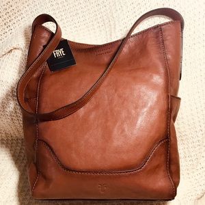 NWT FRYE Leather HOBO bag in cognac